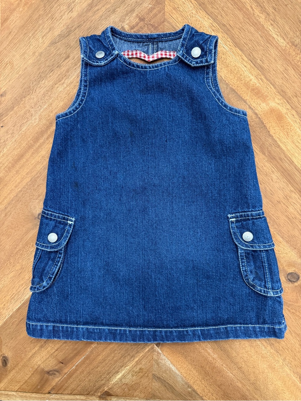 Y2K Vintage Toddler Denim Dress Old Navy 18-24M 100% Cotton